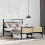 Bed Frame without Mattress Sonoma Oak 120x200 cm Engineered Wood 4106978