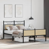 Bed Frame without Mattress Sonoma Oak 120x200 cm Engineered Wood 4106978