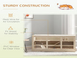 Wooden Hamster Cage, Small Animals Hutch with Tray, Openable Top, Exercise Play House Pen, 115L x T3398P349833