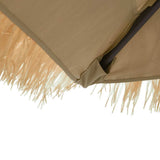 Garden Parasol with LEDs and Steel Pole Brown 223x223x213 cm 4005119