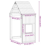 Kids' Bed Roof White 55x99x139.5 cm Solid Wood Pine 846892