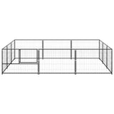 Dog Kennel Black 9 m Steel 3082127