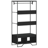 Wardrobe Black 90x50x180 cm Engineered Wood 848669