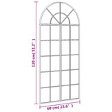Wall Mirror Black 60x130 cm Arch Iron 3200607