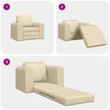 Sofa Bed Cream 98 x 71 x 83 cm Fabric 4106661