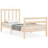 Bed Frame without Mattress Single Solid Wood Pine 3193821