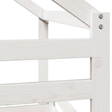 High Sleeper Bed without Mattress White 80x200 cm Solid Wood Pine 3281975