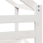 High Sleeper Bed without Mattress White 80x200 cm Solid Wood Pine 3281975