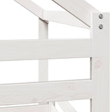 High Sleeper Bed without Mattress White 80x200 cm Solid Wood Pine 3281975