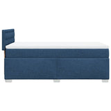 Box Spring Bed with Mattress Blue 90x200 cm Fabric 3285791