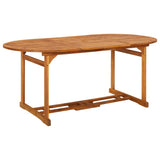 ZNTS Garden Dining Table 180x90x75 cm Solid Acacia Wood 315948