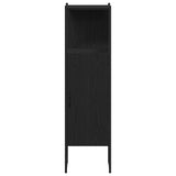 Bathroom Furniture Set with Door 4 pcs Black 33 x 33 x 185.5 cm 3334425