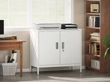 Metal Storage Cabinet with Lock and Adjustable Shelves - White T3398P425018