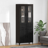 Highboard Black Oak 69.5 x 34 x 180 cm Engineered Wood 3416187