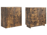Cabinet Set 2 pcs 66 x 34.5 x 90 cm Engineered Wood 3416381