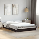 Bed Frame without Mattress Black 140x200 cm Engineered Wood 842022
