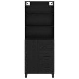 Highboard with Drawer 2 pcs Black Oak Engineered Wood 3416213