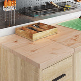 Garage Storage Cabinet Sonoma Oak 30x51x85 cm Solid Wood Pine 860582