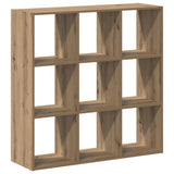 Bookcase Artisian Oak 102x32x102 cm Engineered Wood 852824
