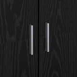 Highboard Black Oak 70 x 33.5 x 180 cm Engineered Wood 3365566