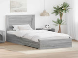 Bed Frame with Drawer with Headboard Manual Engineered Wood 3410371