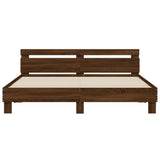 Bed Frame without Mattress Brown Oak 160x200 cm 3207412