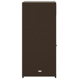 Garden Storage Cabinet Brown 55x55x111 cm Poly Rattan 365560