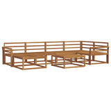 Outdoor Sofa Set 7 pcs Natural Solid Acacia Wood 3367857