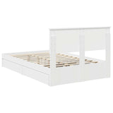 Storage Bed with Headboard White 120 x 190 cm Engineered Wood 3410819