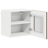 Wall Glass Cabinet LUCCA Brown Oak 40 x 31 x 40 cm 884848