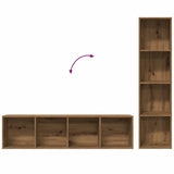 ZNTS Book Cabinet/TV Cabinet Artisan Oak 36x30x143cm Engineered Wood 855813