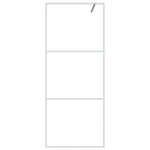 Walk-in Shower Wall White 80x195 cm Clear ESG Glass 152120