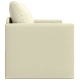 Sofa Bed Cream 124 x 71 x 78 cm Artificial Leather 4106709