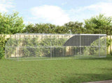 Chicken Cage 3 pcs Silver 600 x 200 x 200 cm Steel and PE 3368323