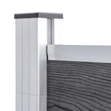 Garden Fence WPC 353x106 cm Grey 3053247