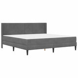 Bed Frame with Mattress Dark Grey 180 x 200 cm Velvet 3415248