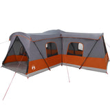 Tent 16-Person with Roof Grey and Orange 680 x 510 x 210 cm 42004007
