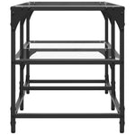 ZNTS Coffee Table with Transparent Glass Top 78.5x40x45 cm Steel 846010