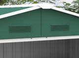 6.5ft x 3.5ft Metal Garden Storage Shed for Outdoor Tool Storage with Double Sliding Doors and 4 T3398P325245
