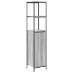 ZNTS 3 Piece Bathroom Furniture Set Grey Sonoma Engineered Wood 3328362