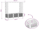 Raised Bed with Trellis and Roof Light Grey 162.5 x 40 x 136 cm 42032591
