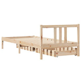 Bed Frame without Mattress 75x190 cm Small Single Solid Wood Pine 3301620