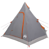 Tipi Tent Water-Resistant 3-Person Grey and Orange 42042208