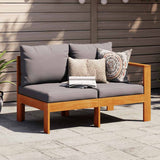 Garden Sofa with 1 Armrest 2-Seater Solid Wood Acacia 367630
