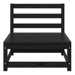 2 Piece Garden Lounge Set Black Solid Pinewood 805694