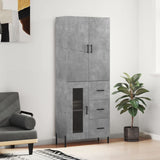 Highboard Concrete Grey 69,5x34x180 cm Engineered Wood 3195967
