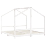 Kids Bed Frame White 2x cm Solid Wood Pine 3200599