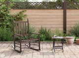 Rocking Chair with Foldable Table Brown Solid Wood Poplar 3281256