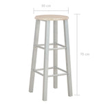 3 Piece Bar Set Wood and Steel 284398