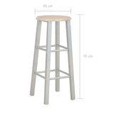 3 Piece Bar Set Wood and Steel 284398